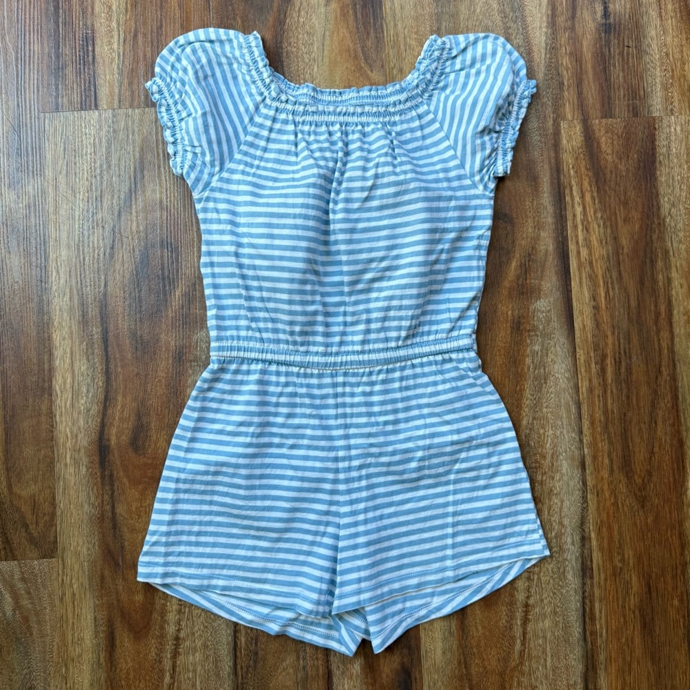 Old Navy Blue and White Striped Jumpsuit